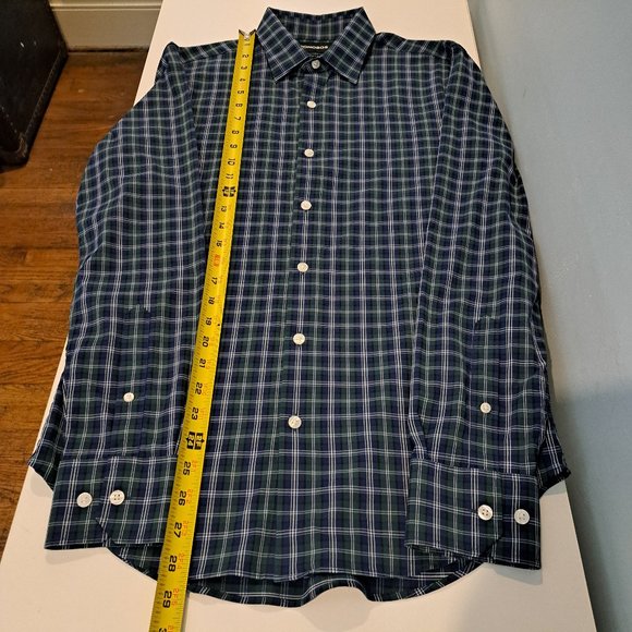 Bonobos Men's Small Tailored Fit Long Sleeve Button Down Plaid Shirt - Picture 11 of 13